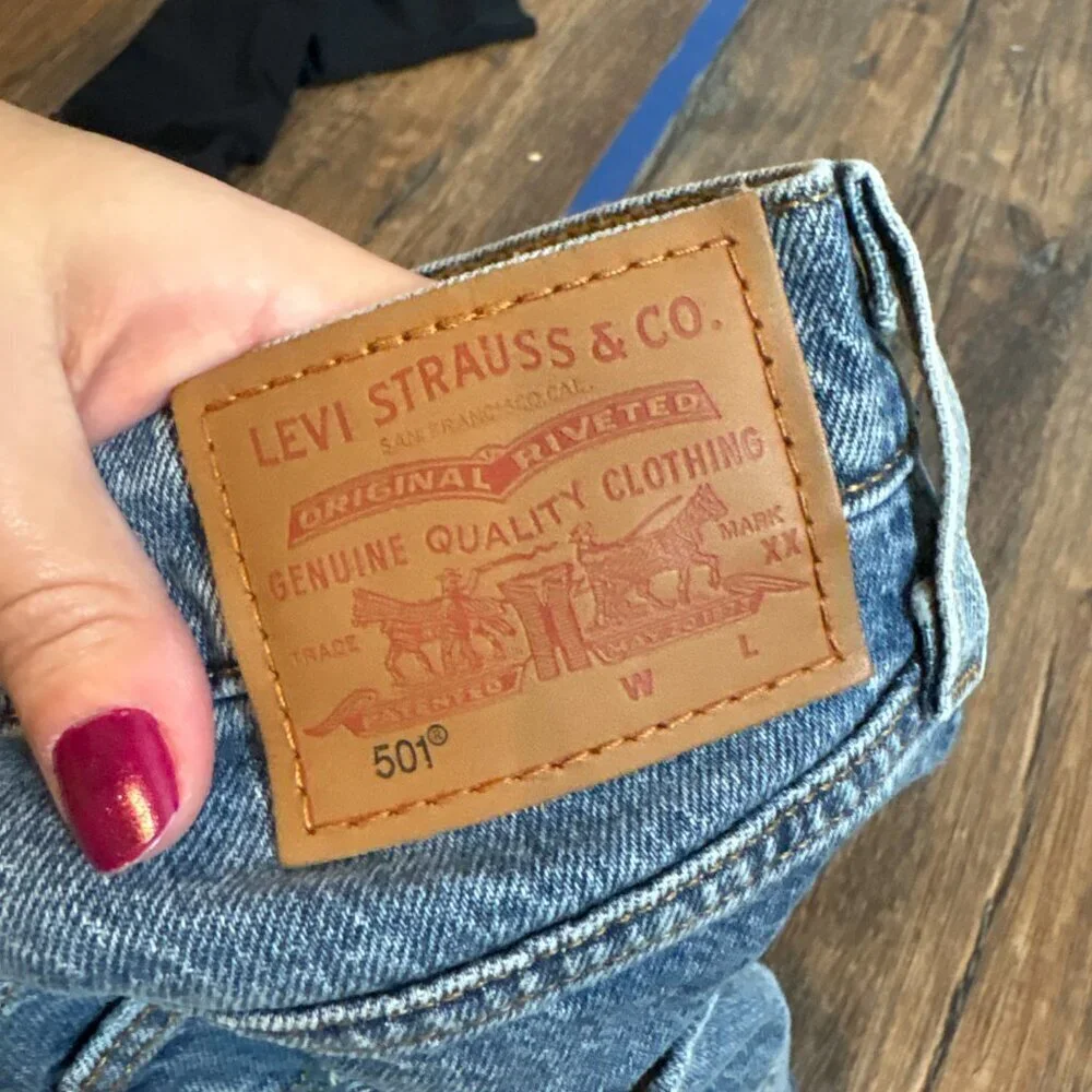 Levi's denim midi shorts